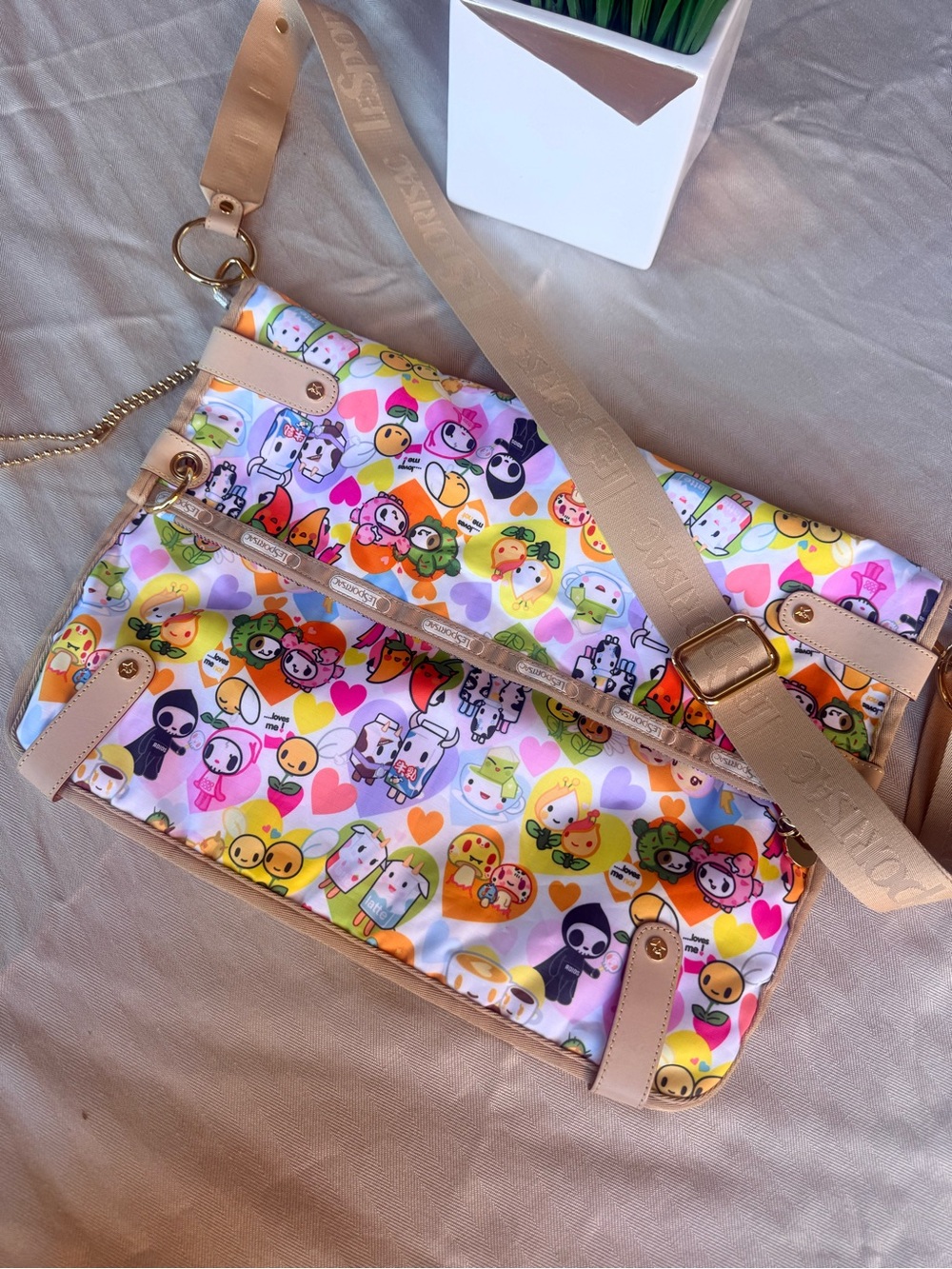 RARE VINTAGE Tokidoki for LeSportsac L’Amore Print Messenger Bag Y2K